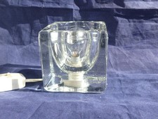 Peill & Putzler TA 14 Cube Kubus Klarglas Tischlampe 70er Jahre Lampe Retro