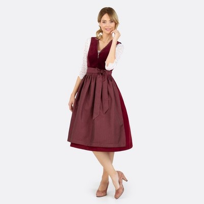 New Stoiber velvet dirndl Peggy burgundy st, 70 cm, classy, last size 36 + 38, reduction - 40%