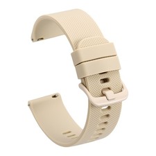 Silicone Watch Bands 20mm Quick Release Watch Strap with Buckle, Beige