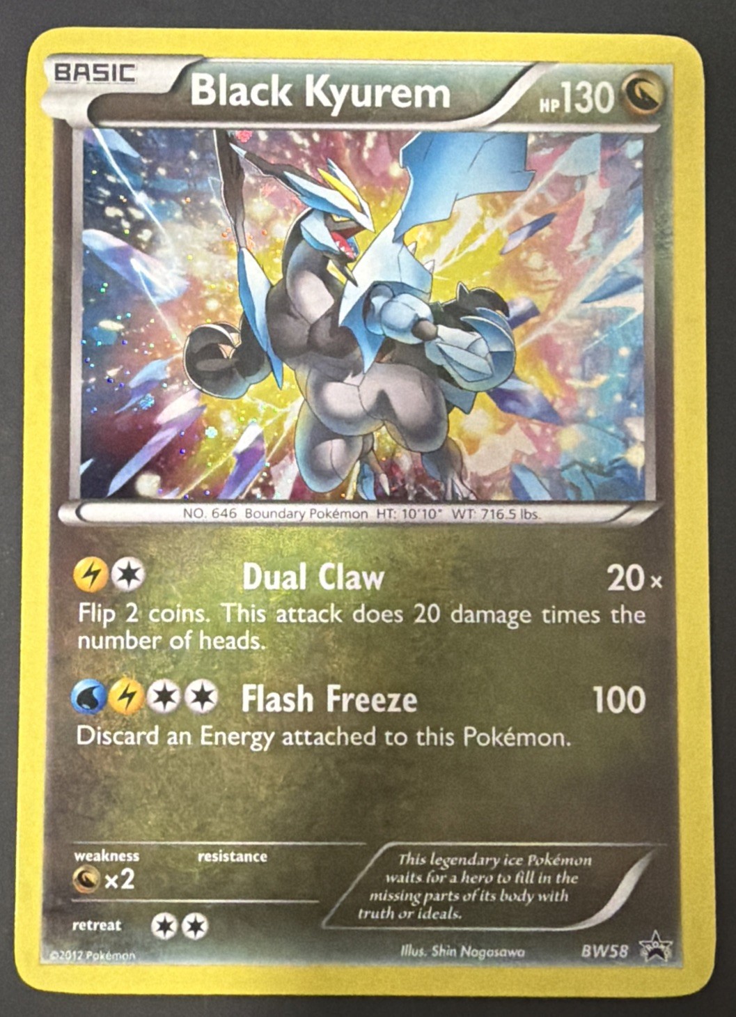 Black Kyurem BW58 Holo Promo Black And White Promo Pokemon NM