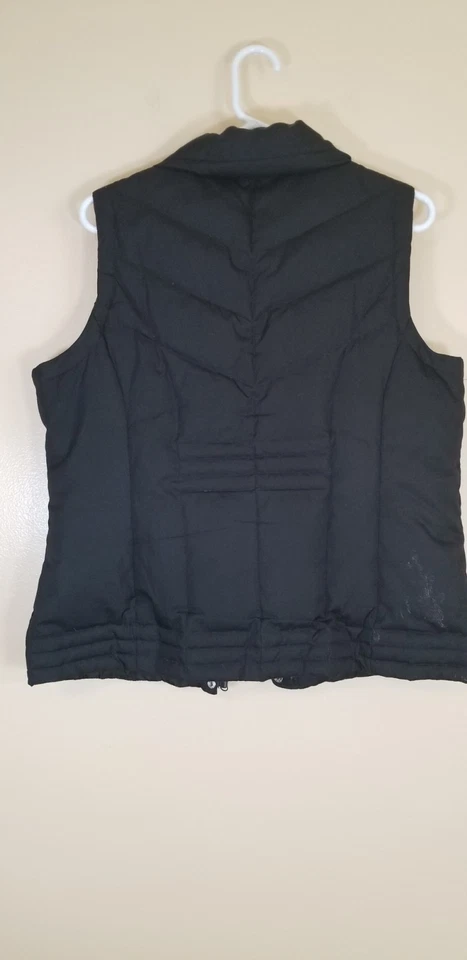 Athletic Works Womens Puffer Vest Black Down Filled Quilted Large *white Spot** - Image 3 of 3