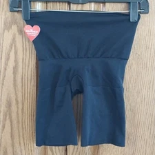 Assets By Spanx NWT High Waist Mid-Thigh Shaper Slimming Shorts Sz Medium Black