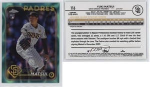 2024 Topps Chrome Aqua Lava Refractor /199 Yuki Matsui #116 Rookie RC