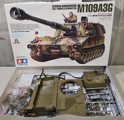 Tamiya Italeri RARE #37022 1/35 Self-Propelled M109A3G Howitzer Complete In Box