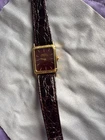Rare Vintage Ladies Seiko Lassale Tank Dress Wrist Watch Gold Tone New Battery