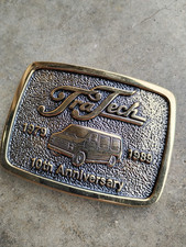 Commemorative Tra Tech Brass Van Belt Buckles 10th Anniversary