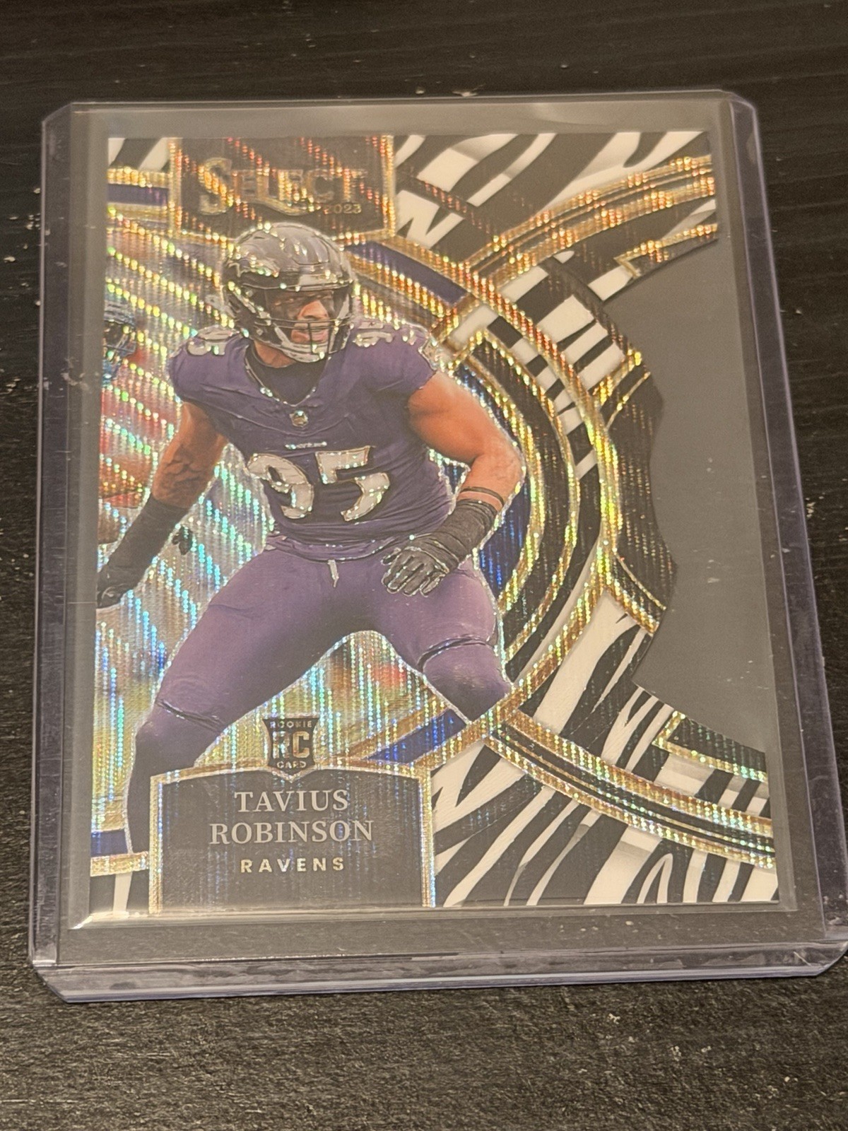 Tavius Robinson Panini Select #114 Die-Cut Zebra