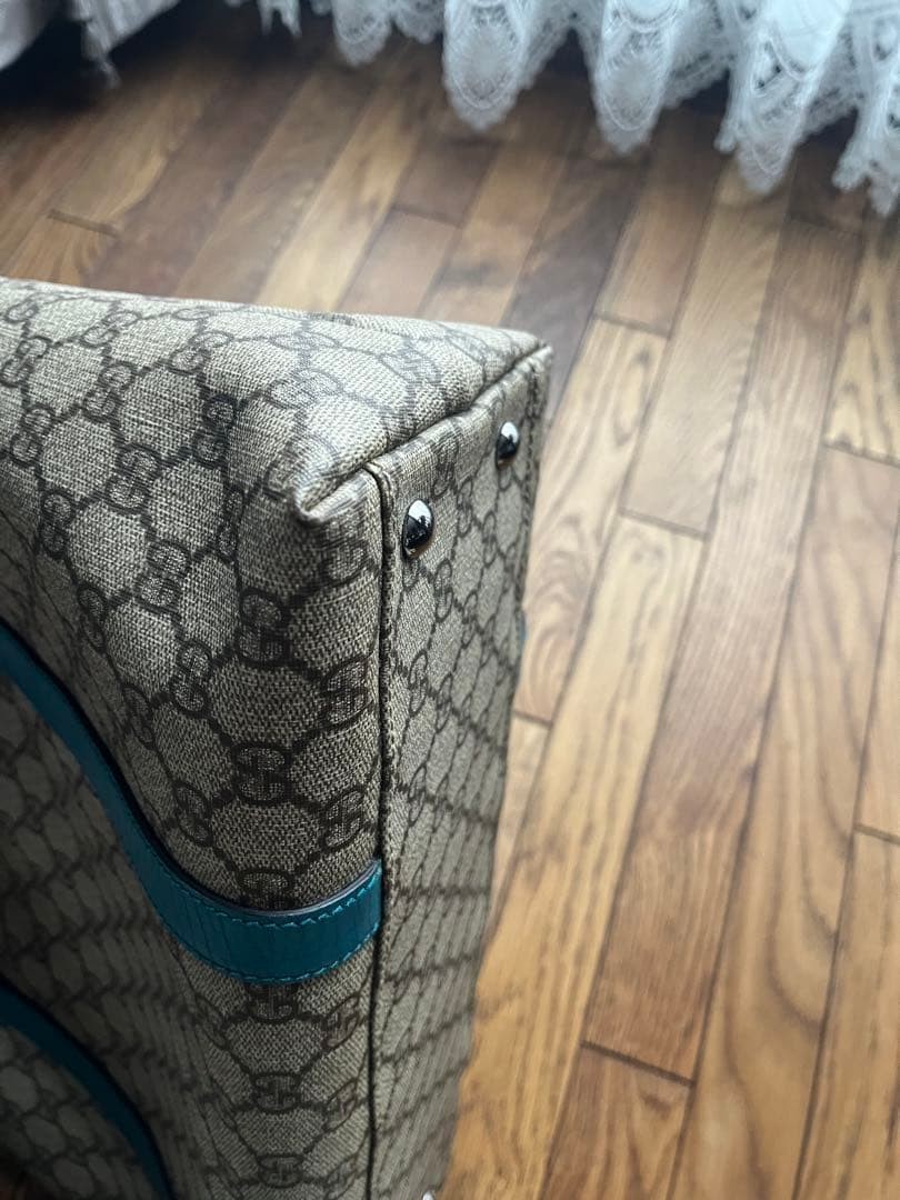 Gucci Tote Bag Blue Leather Women's Fashion Authentic Excellent Condition thumbnail 11