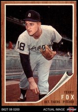 1962 Topps #196 Terry Fox Normal Tint Tigers COMMON VARIATION 7.5 - NM+