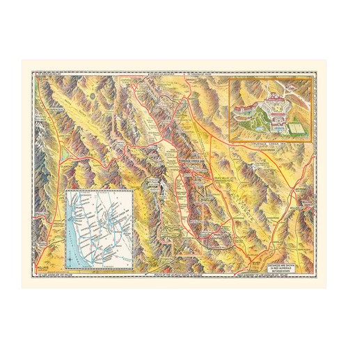 Alte Karte von Death Valley, ca 1934 - Vintage Death Valley Cali - Bild 6 von 29