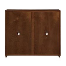 Modern Sideboard with Storage & Outlet Holes, Fluted Cabinet for Coffee Bar or