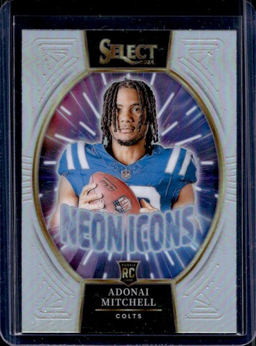 2024 Select Adonai Mitchell Neon Icons RC Prizm Rookie #9 Colts