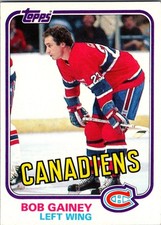 1981-82 Topps Hockey - Bob Gainey #13 - Montreal Canadiens