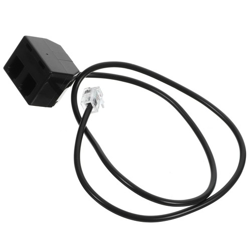 Telephone Extension Cord Plug Splitter Connector Adapter Line Double