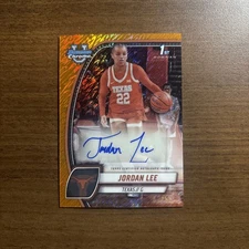 2024-25 Bowman Chrome Prospect Auto Jordan Lee #34 Orange Shimmer Refractor /65 