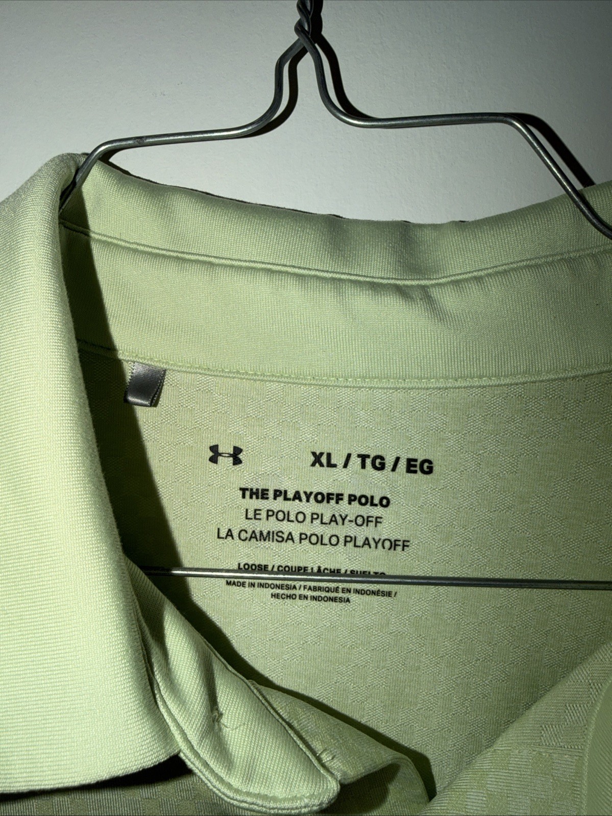 Under Armour Heatgear Polo Mens XL Loose Fit Light Green Short Sleeve thumbnail 3