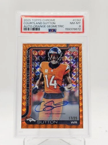 2025 Topps Chrome Courtland Sutton Chrome Autographs (RAW)
