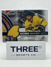 25/26 SP Game Used-2025 4 Nations Face-Off Fabrics Team Sweden Rasmus Andersson