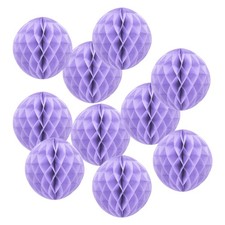 10Pcs Boules Fleurs en Papier de Soie 4" pour Décoration Suspendue, Violet