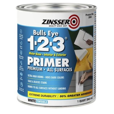 1 Quart Bulls Eye 1-2-3 Water-Based Primer Sealer - Stain Blocking Solution