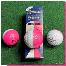 NEW 2026 Srixon Q-Star Tour DIVIDE Golf Balls WHITE/PINK - 1 Sleeve - 3 BALLS
