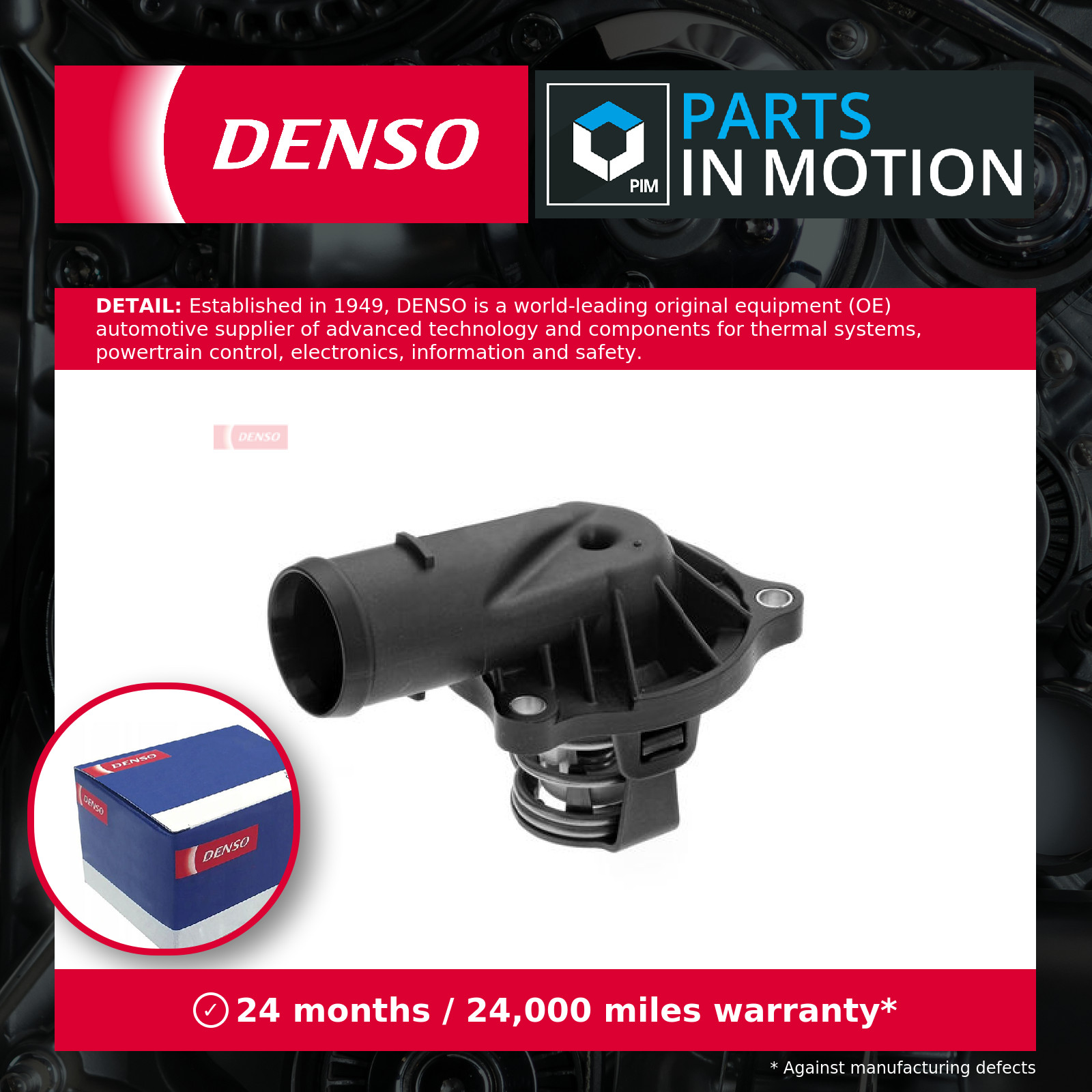 THERMOSTAT COOLANT DTM87578 FOR VW AUDI A4/S4 A5/S5/Convertible A6/Allroad/S6 - Image 5
