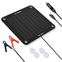 Solar Autobatterie Ladegeraet 12 Volt 10 Watt Tragbares Solarmodul Set Zubehoer
