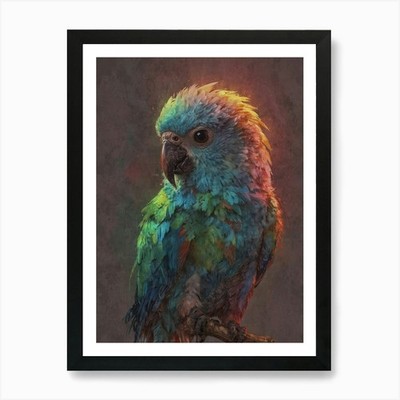Bunter Papagei 29 Kunstdruck gerahmt Wandbild Poster Leinwanddruck Bild