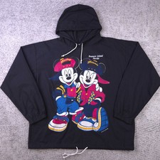 VTG 80s Mickey Mouse Jacket Hoodie Size S/M Minnie Sherrys Windbreaker Oversized