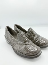 Clarks Gael Feline womens brown loafer Comfy shoes croc skin print size 6 M 2008