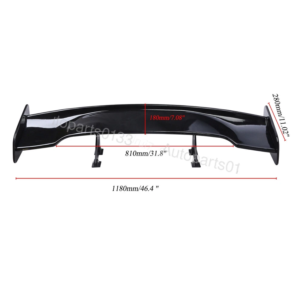 For Porsche 718 Cayman 46" Car Rear Trunk Spoiler Racing Wing GT-Style Glossy Foto 2 de 4