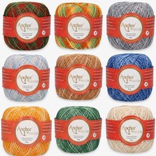 Anchor Freccia Multicolour 12 | Filato Fine per Uncinetto 100% Cotone per Pizzo