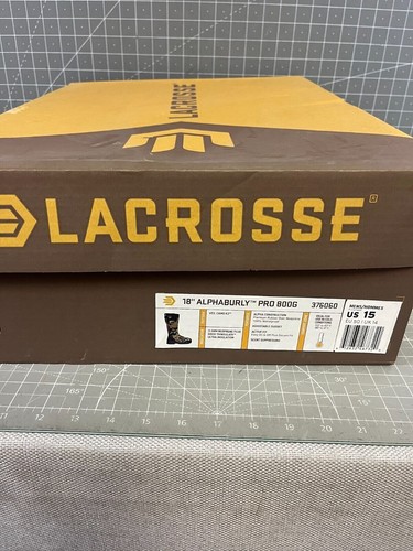 LaCrosse 18" ALPHABURLY Pro 800G Boot 376060 Men's Sz 15 US 50 EU New Cloud Veil - Picture 2 of 6