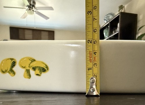 Casserole Dish Hand Painted Made in Italy 7 in x 10 in Veggie Design - Picture 17 of 24