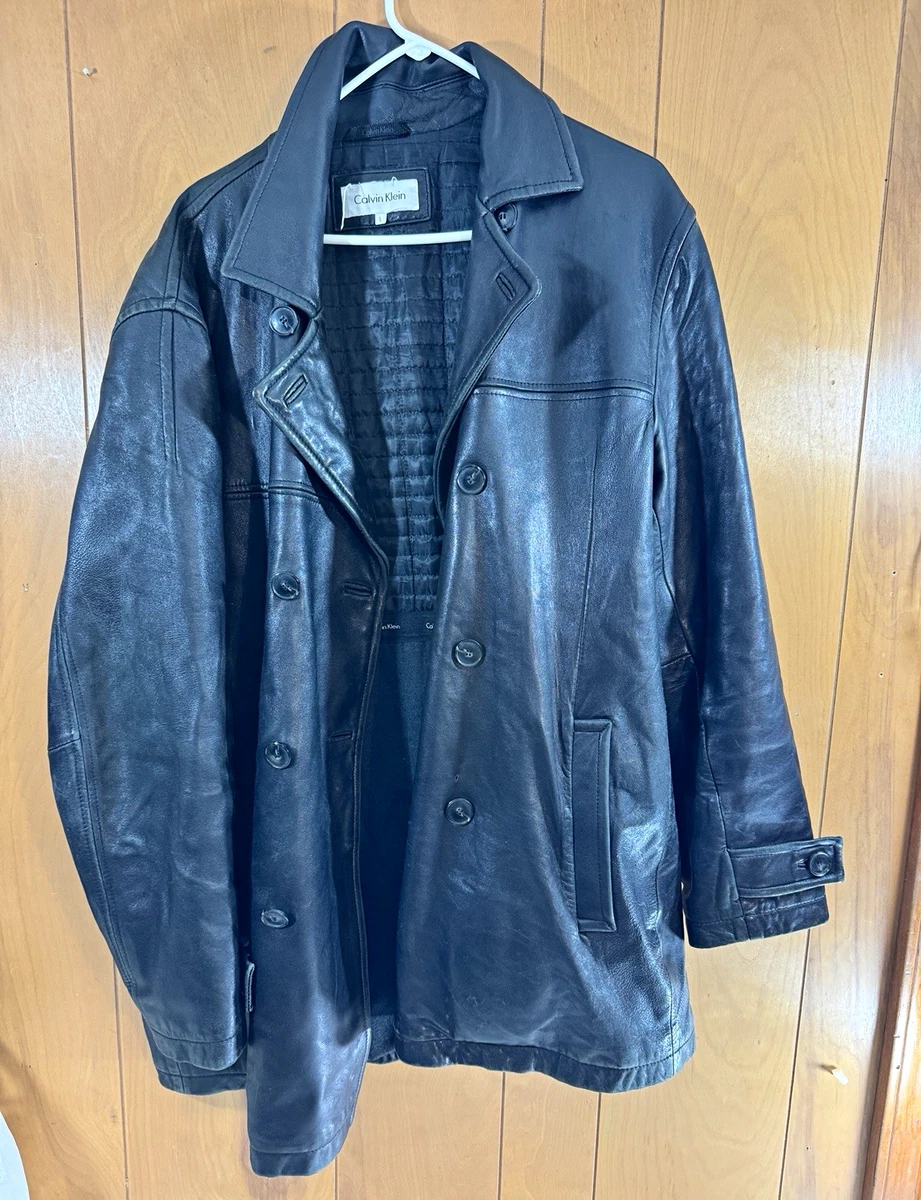 Leather Outer Shell Coats, Jackets & Vests Pea Coat for Men for