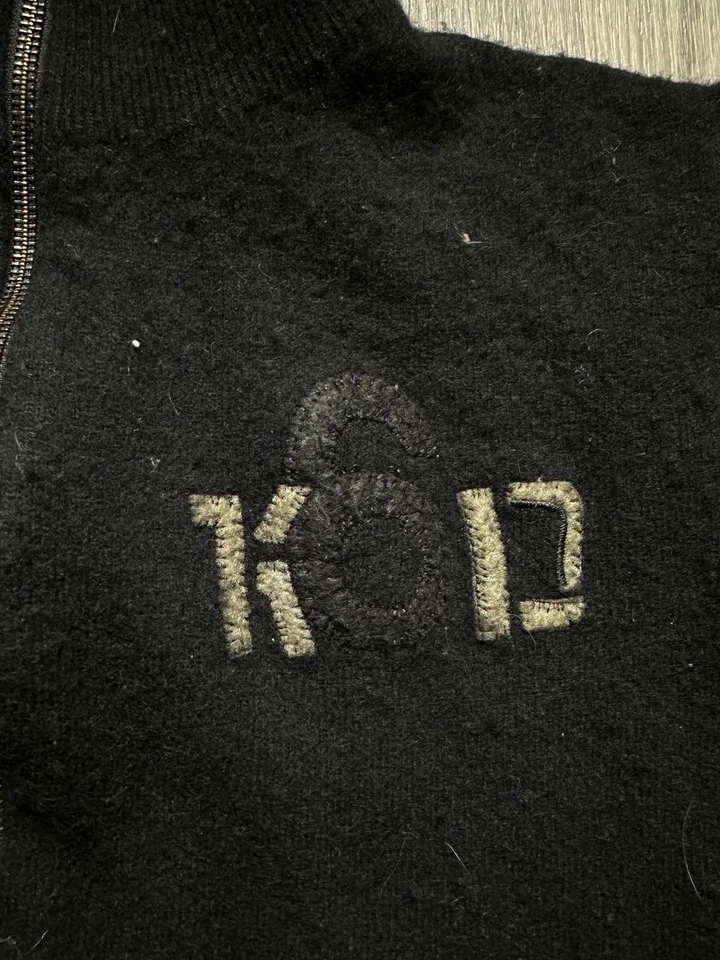 Diesel Wool Zip Jacket 1948 Scissors Patch Black Distressed Vintage XL L Vintage - Image 4 of 4