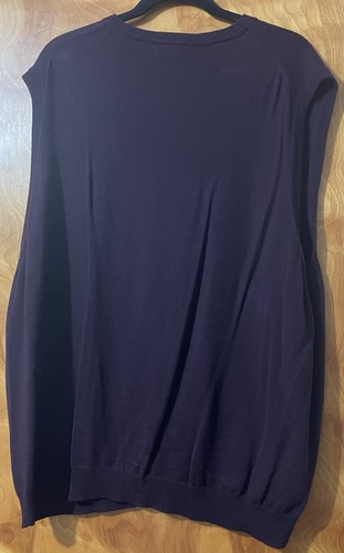Brooks Brothers Saxon Wool Vest XXL Lila Pullover Strick Top Layer Golfpullover - Bild 1 von 6