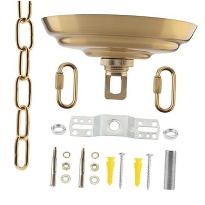 RTNLIT 5'' Light Fixture Canopy Kit with 3.2 feet Chandelier Chain, Swag Gold