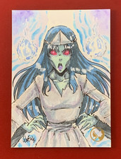 Ernesto Warting Shapeshifter Ghost Girl 1/1 Hand Drawn Sketch Card Fantasy Art