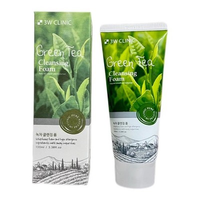 3W Clinic Green Tea Cleansing Foam 100ml. Keep Soft and Moisture for skin