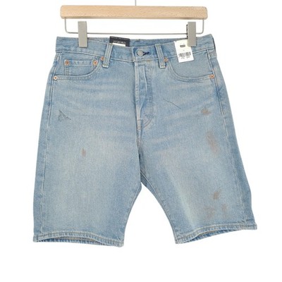 Levi's Men's Denim Shorts 501 Paint Splash Stain Stretch Tr1 W30 Blue