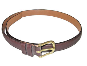 COACH Women's Vintage Dark Brown Slim Leather Belt Sz 34"(85 cm)