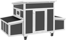 Wooden Chicken Coop Chicken Tractor Poultry Cage Hen House for 6 Chickens