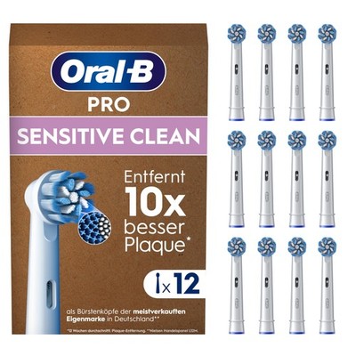Oral-B Pro Sensitive Clean Aufsteckbürsten - Bürstenköpfe -Weiß, 12 Stück