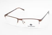 NEW SPERRY FINN C02 BROWN BLACK AUTHENTIC EYEGLASSES 55-17