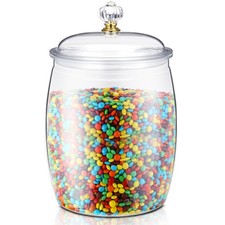 2 Gallon/256 oz Large Candy  Cookie Jar with Lid Plastic Apothecary Jars Lar...