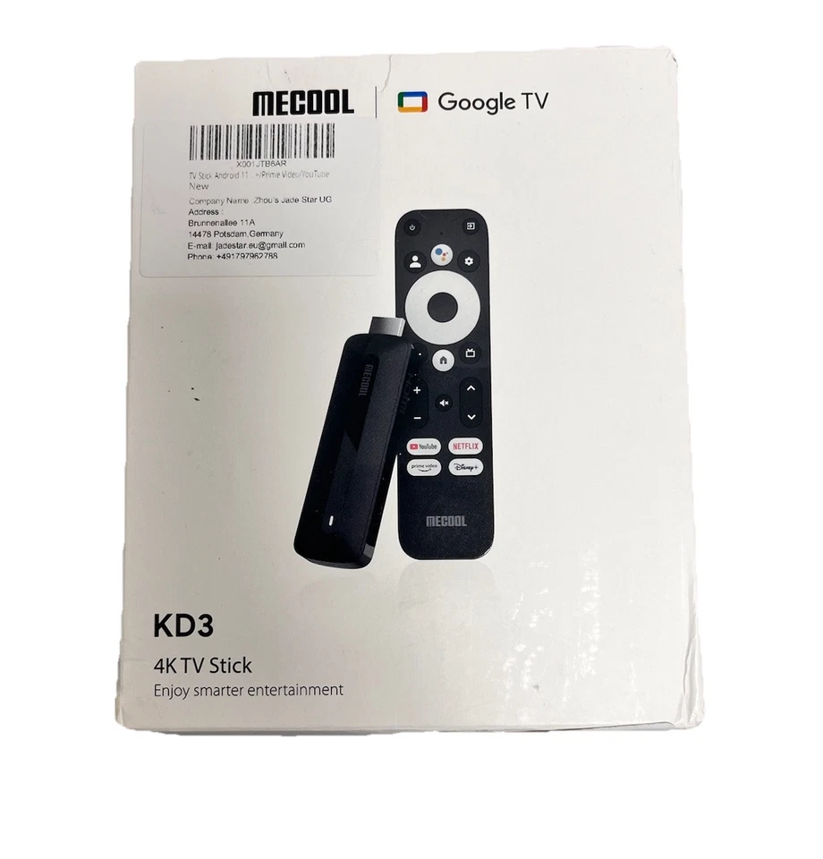 TV Stick Android 11 TV MECOOL KD3 2GB 8GB S905Y4 WiFi BT 4K ANROID STICK TV HDR - Bild 2 von 2