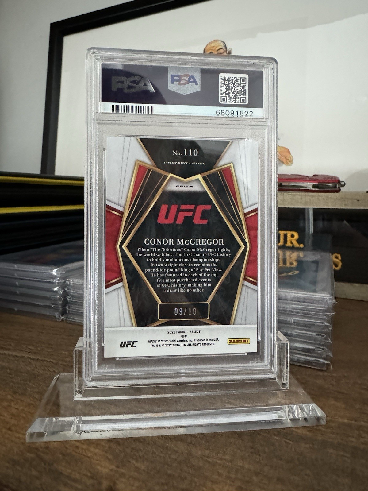 2022 PANINI SELECT UFC #110 CONOR MCGREGOR GOLD FLASH PSA 10 POP 1 view 2