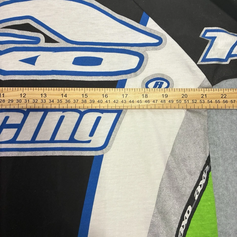 Vintage AXO Racing Team Issue Motocross Jersey Green Black White Size Medium - Image 3 of 4