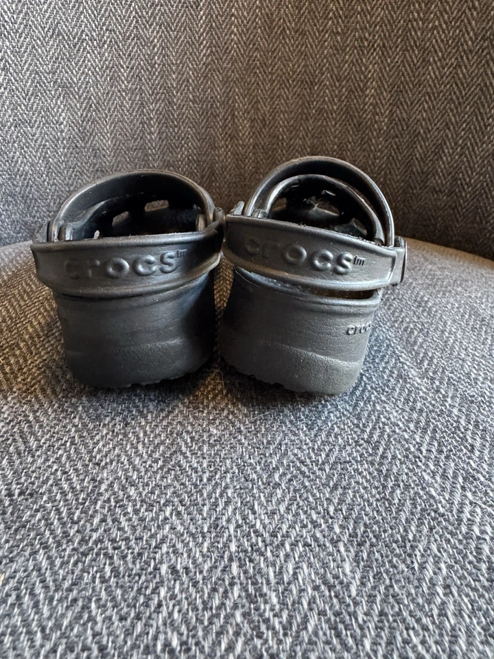 Zueco clásico Mary Jane Crocs negro bebé niña talla 4-6 Foto 4 de 4